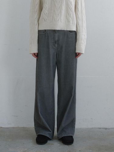 Vintage Semi-Wide Corduroy Pants [] - Monochrome - Modalova