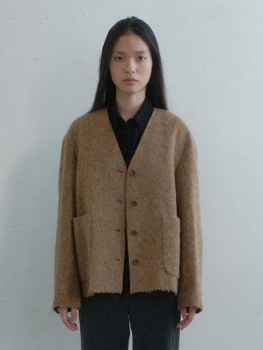 Wool Blend Relaxed Fit Jacket [Brown] - Monochrome - Modalova