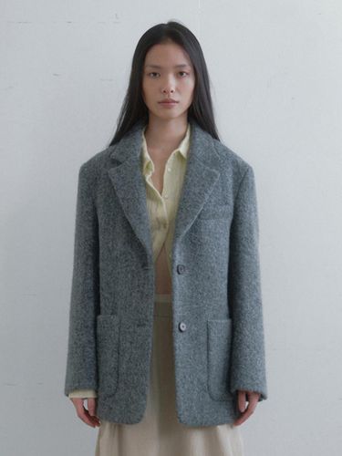 Wool Alpaca Oversized Jacket [Gray] - Monochrome - Modalova