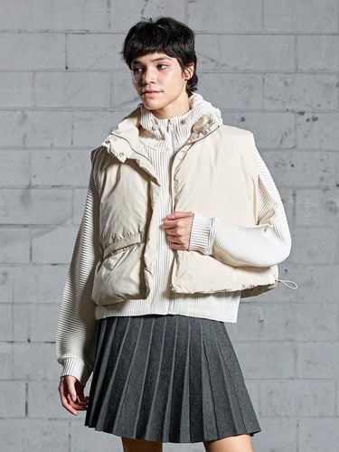 Open cropped down vest_AI12WNWDV32IV - yoyoyoy - Modalova