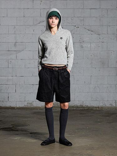 Corduroy Two-Tuck Shorts_AI12WNWSL32BK - yoyoyoy - Modalova