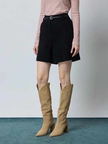 Cashmere Blend Semi A-line Mini Skirt [Black] (BK_C244MSD001) - CC collect - Modalova