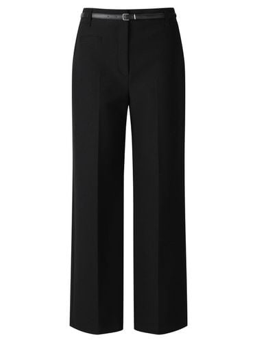 Belted Fleece-Lined Slim Straight Pants [Black] (BK_C244MSA031) - CC collect - Modalova