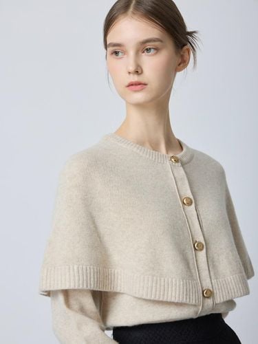 Cape Wool Dimensional Korean Cardigan [Light Beige] (LE_C244KSL035) - CC collect - Modalova