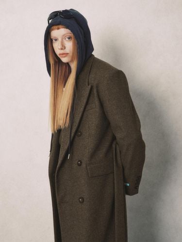 Oversized Wool Double Long Coat [BROWN] - INSTANTFUNK - Modalova