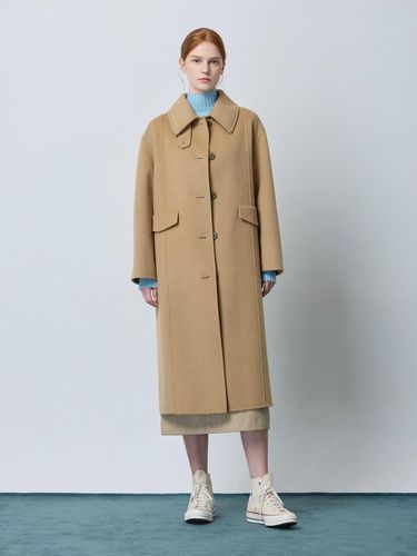 Handmade Wool Cashmere Single Collar Coat [Beige] (BE_C244MSG166) - CC collect - Modalova