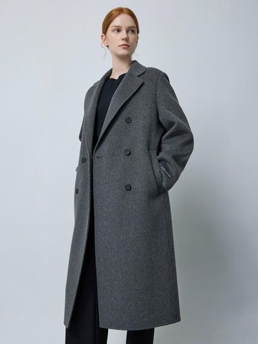 Double Handmade Wool-Cashmere Long Coat [Charcoal Gray] (CG_C244MSG162) - CC collect - Modalova