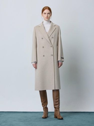 Double Handmade Wool-Cashmere Long Coat [Light Beige] (LE_C244MSG161) - CC collect - Modalova