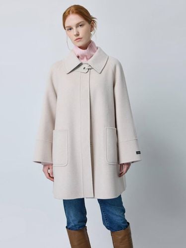 Leather-trimmed Wool-cashmere Semi A-line Coat (LE_C244MSG157) - CC collect - Modalova