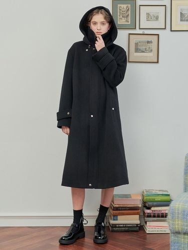 BK HOODED WOOL ZIP COAT - ILLUSTRIS ILLUSION - Modalova