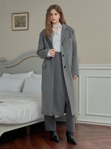 GRAY 3 - BUTTON LONG COAT - ILLUSTRIS ILLUSION - Modalova