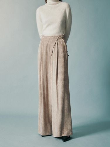 Wool Blend Corduroy Wide-Leg Pants [Mocha] - RE RHEE - Modalova