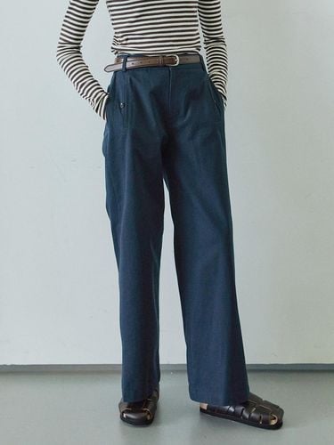 BUTTON POINT COTTON PANTS / NAVY - Ihr - Modalova