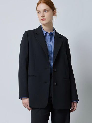 Two-button Single-breasted Tailored Polyester Jacket [Black] (C243MSF205) - CC collect - Modalova