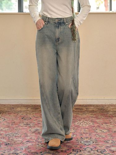 Sandy M-point wide denim pants - MICANE - Modalova