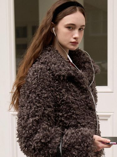 Boucle Hairy Jumper_Charcoal VW330 - VOIEBIT for WOMEN - Modalova