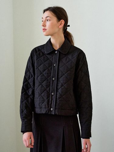 Cloud Quilting Bomber Shirt (Black) - J`ASP - Modalova