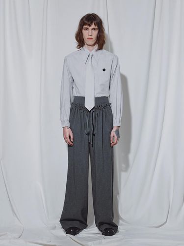 GREY LAYERED DRAWSTRING SAILOR PANTS - MUNN - Modalova