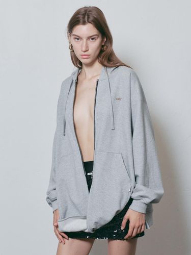 GREY MOBIUS ZIP UP HOODIE - MUNN - Modalova