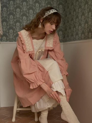 Mamonde Long Sleeve dress _PINK (30'S) - ULLALA PAJAMAS - Modalova