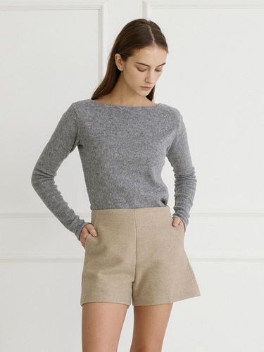 Wool Blend Shorts Ash Beige [T44] - bibyseob - Modalova