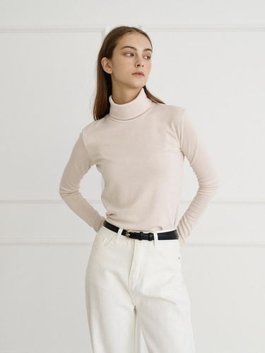 Basic turtleneck top_Light beige [T44] - bibyseob - Modalova