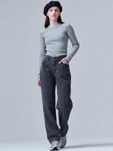 Fleece-lined wide denim pants () - MaLoupe - Modalova