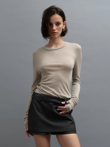 BASIC MERINO WOOL LONG SLEEVE TEE - Porta - Modalova