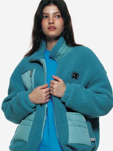 CENTAUR SHERPA FLEECE JACKET_Blue Green - CENTAUR.KR - Modalova