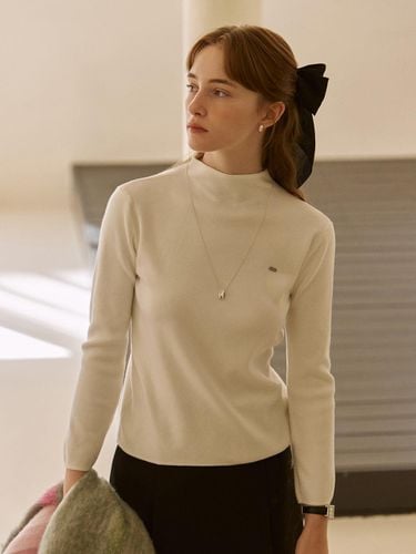 Mock Neck Knitwear (Off White) - ADAUL - Modalova