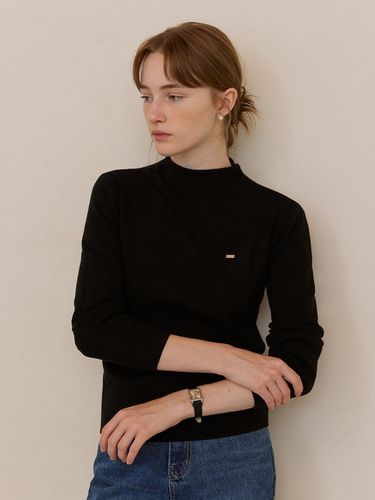 Mock Neck Knitwear - Black - ADAUL - Modalova