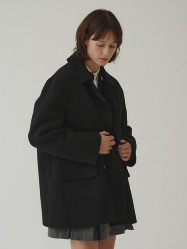 Double Half Handmade Coat_Black - Tillber - Modalova