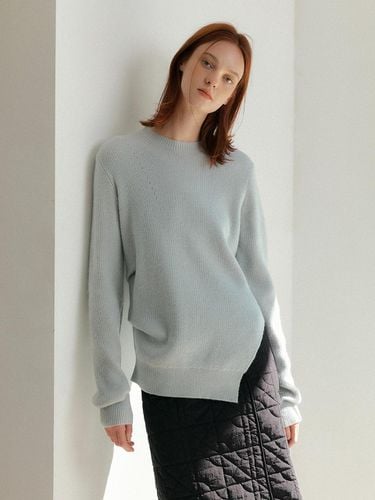 Unbalance tucked knitwear (2color) - HUNCH - Modalova