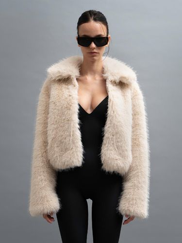 COLLAR FAUX FUR JACKET - Porta - Modalova