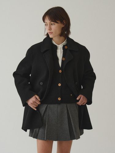 Wool pleated mini skirt_Gray - Tillber - Modalova