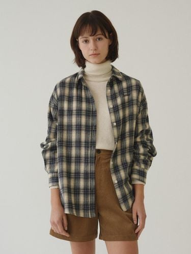 Brush Checkered Shirt _Navy - Tillber - Modalova