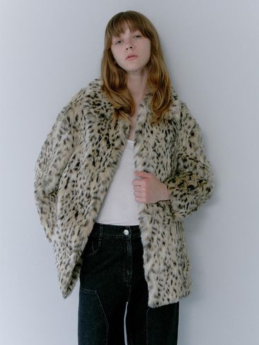 Leopard Eco Fur Coat KF4WH4900_AL - JOY GRYSON - Modalova