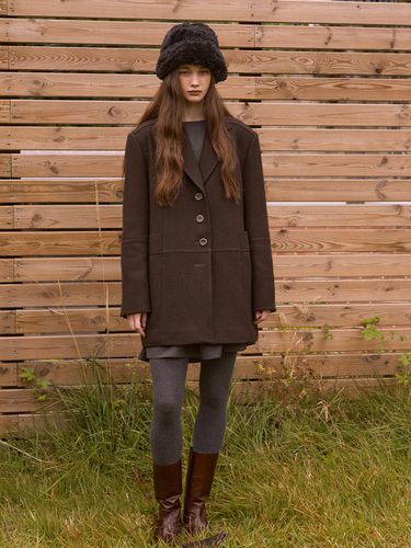 Philo French Half Coat (Chocolate) - J`ASP - Modalova