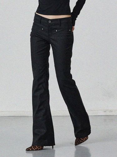 NO. 09 MIDNIGHT LEATHER BOOTCUT PANTS () - L’EGARNET - Modalova