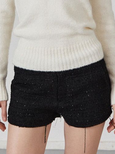 TWINKLE TWEED SHORTS (Black) - L’EGARNET - Modalova