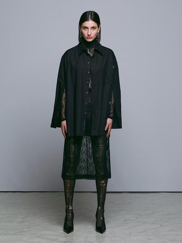 BLACK OVERSIZED MULTI PLACKET SHIRT - MUNN - Modalova