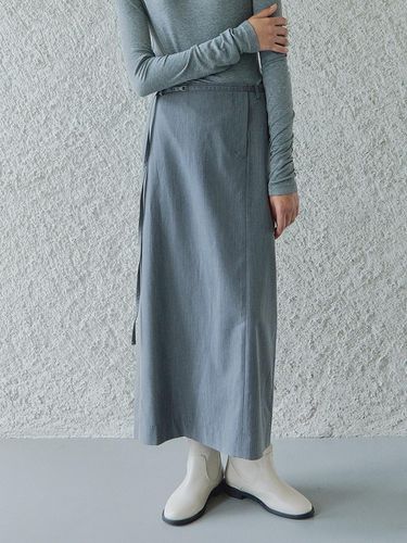 STRIPE LONG SKIRTS WITH BELT / - Ihr - Modalova