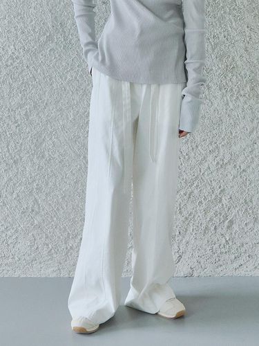 FOLDING WIDE PANTS WITH BELT / - Ihr - Modalova