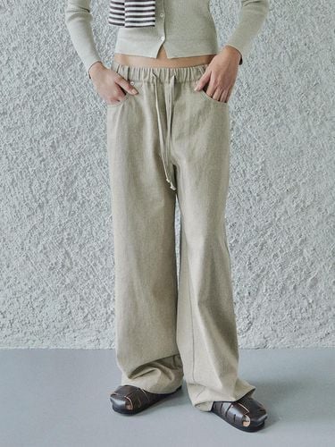 DENIM DETAILED BANDING PANTS / - Ihr - Modalova