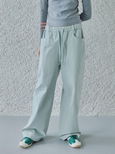 DENIM DETAILED BANDING PANTS / - Ihr - Modalova