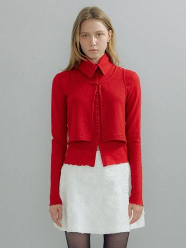 High neck Wool Knit Top (Red) - OEF - Modalova