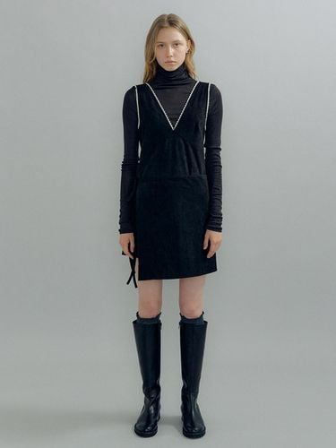 V - neck Mini Dress & Layered Skirt () - OEF - Modalova