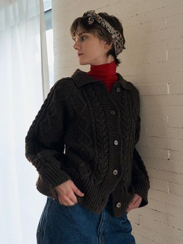 Maya cable knit cardigan () - RAPHAEL - Modalova