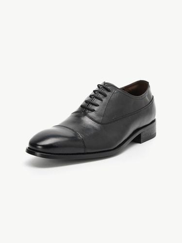 BLACK LABEL] Italian leather straight tip black - STCO - Modalova