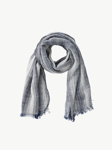 Wrinkle Stripe Scarf Navy - STCO - Modalova